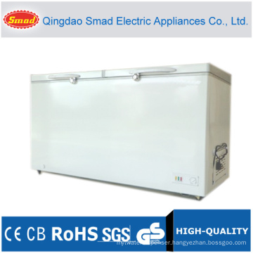 546L Large Capacity White Double Door Ice Cream Chest Freezer